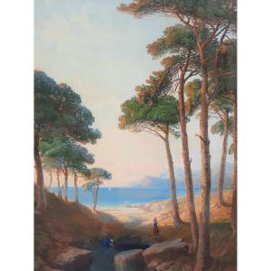Antony Viot (1817-1866) - Gouache On Paper - Landscape