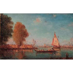 Leopold Ziller (1913-2003) - Oil On Canvas - Venice 