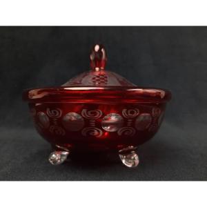 Tripod Cup In Bohemian Crystal (20th Century)