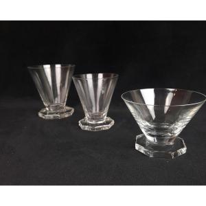 Lalique France - Crystal Glassware Set - Quincy 