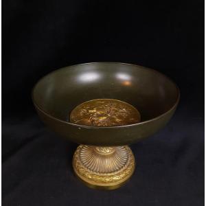 Louis-théophile Hingre (1832-1911) - Bronze And Metal Cup