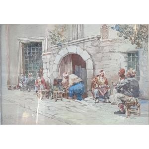 Jozef Pawlikiewicz (1894-1930) - Watercolor On Paper - A Street In Istanbul 