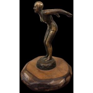 Bronze Sculpture - Diver (art Deco)