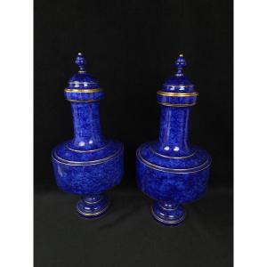 Sèvres - Pair Of Porcelain Vases (19th Century)