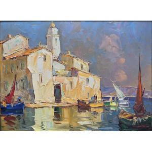 Elie Bernadac (1913-1999) - Oil On Panel - Martigues