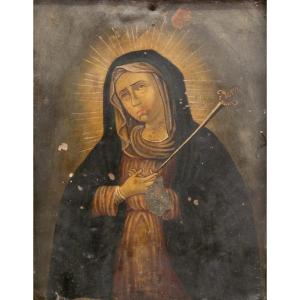 Devotional Plaque On Double-sided Copper (18th Century)