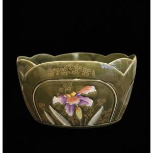 Earthenware Planter From Fives-lille - Art Nouveau
