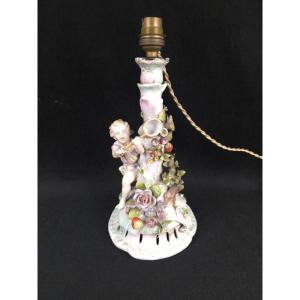 Porcelain Lamp Base - Thuringia (19th Century)