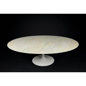 Tulip Oval Table In Marble - Eero Saarinien For Knoll (20th Century)