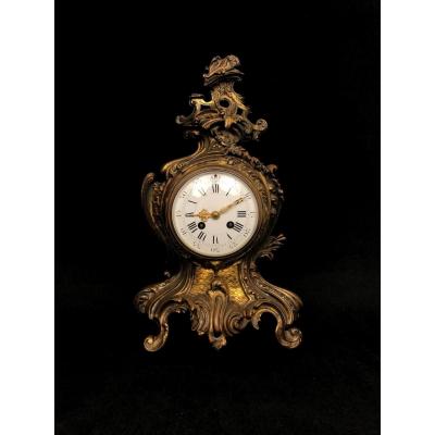 Rocailleux Cartel Louis XV Style In Functional Bronze