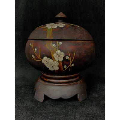 Japanese Tea Box - Cherry Blossom Design - Wooden