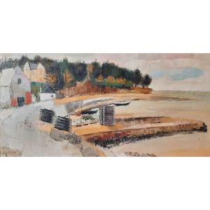 Oil On Canvas - The Gulf Of Morbihan - By Louis Rosan (1926 - 2017)