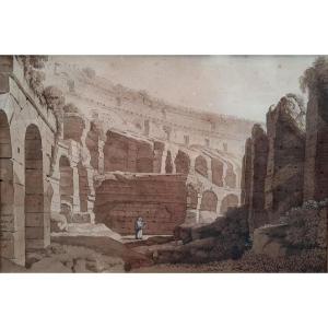 Dessin Sur Papier - Colloséo - De Wilhelm Friedrich Gmelin (1760 - 1820)