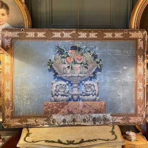 Fireplace Cover In Wallpaper Early 19th Century