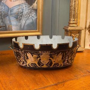 Cooler, 19th Century Painted Sheet Metal Canopy