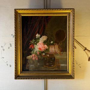 Small Still Life With Flowers By Alexina Cherpin
