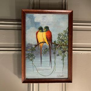Pair Of Parakeets 