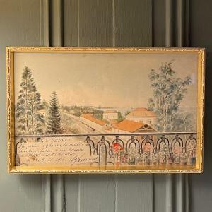 Cannes, Watercolor Dated 1911