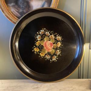 Painted Sheet Metal Tray, Diameter 40 Cm