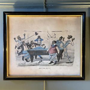 Lithograph, "got'em Both!" By Thomas Worth Dated 1882