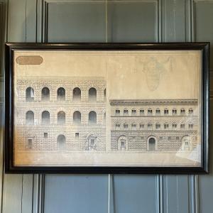 Palazzo Medici-riccardi In Florence, Large Architectural Drawing Dated 1899