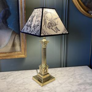 Empire Style Bronze Lamp, Height 42 Cm