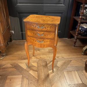 Louis XV Style Marquetry Chiffonnière Table