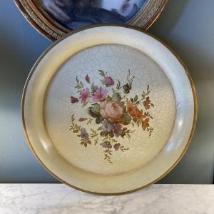 Painted Sheet Metal Tray, Diameter 35 Cm