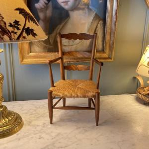 Miniature Straw Armchair