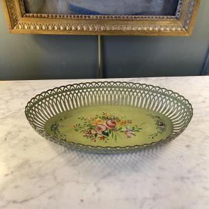 Openwork Painted Sheet Metal Basket