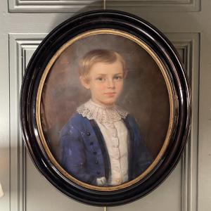 Portrait Of A Young Boy, 19th Century Pastel