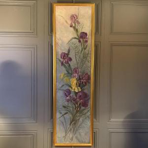 Important Painting Of Irises Dated 1903