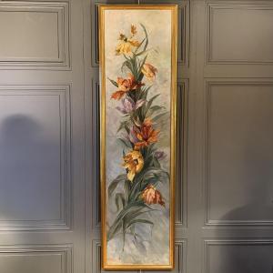 Important Painting Of Lilies Dated 1903