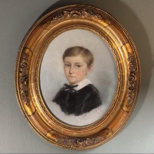 Portrait Of A Young Boy, 19th Century Pastel