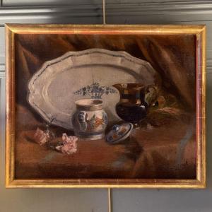 Still Life With Earthenware, Dated 1908