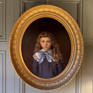 Portrait Of A Young Boy By Auguste Delécluse, Dated 1884