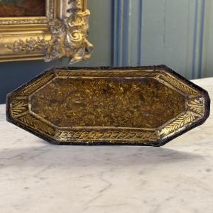 19th Century Painted Sheet Metal Snuff Tray