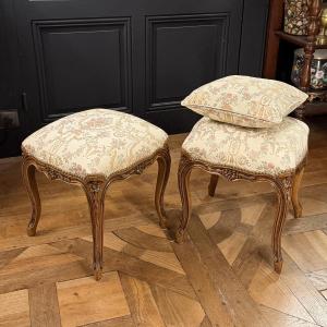 Pair Of Louis XV Style Stools