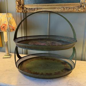 Double Tray In Painted Sheet Metal