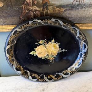 Oval Painted Sheet Metal Tray