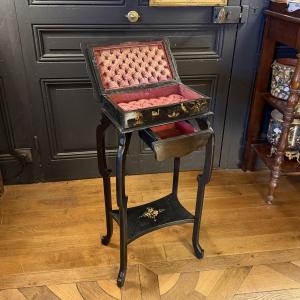 Napoleon III Lacquer & Blackened Wood Worker