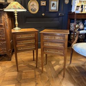 Pair Of Louis XVI Style Bedside Tables