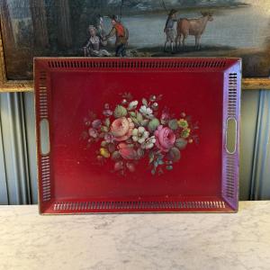 Rectangular Tray In Painted Sheet Metal, 35 Cm X 45 Cm