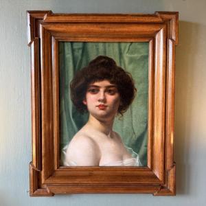 Portrait Of A Belle époque Lady, By Joseph Darche, Circa 1900