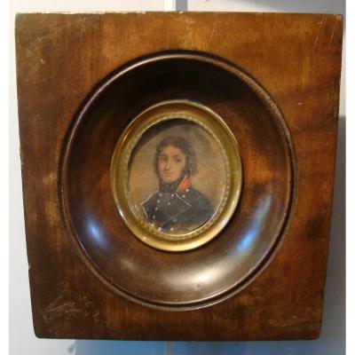 Portrait Of A Military, Miniature XIXth