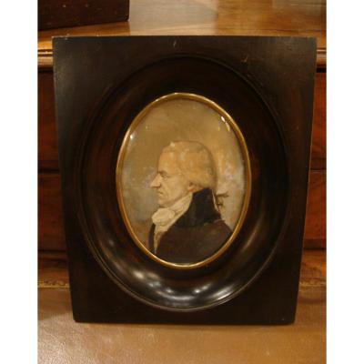 Profile Portrait Of Man XIXth