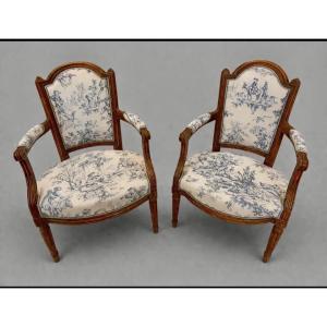 Louis XVI Armchairs (1 Pair)