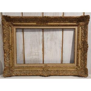 Montparnasse Wood Frame Patinated Stucco Rebate 60 Cm X 37cm