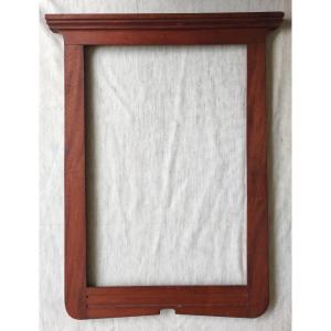 Art Nouveau Style Mahogany Frame With Rabbet, 44 Cm X 30 Cm