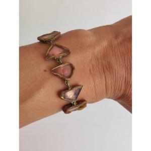 Bracelet Line Vautrin Signed Talosel Mirror Parma